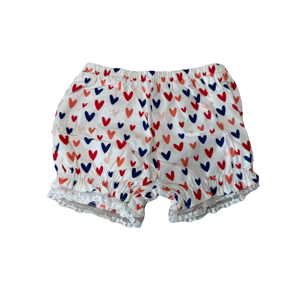 Girl August Boutique Heart Bloomers Ruffle Leg 3T